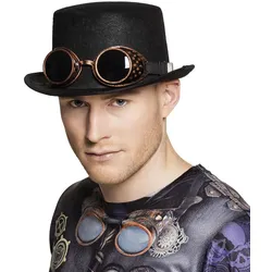 Schwarzer Steampunk Zylinder - OS