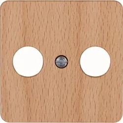 Kopp 358631181 MILANO - Antennen-Abdeckung für Antennensteckdose TV/RF, Farbe: buche