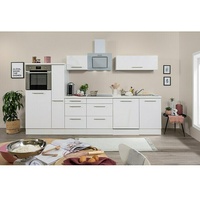 Respekta Premium Küchenzeile RP310HWWBO  (Breite: 310 cm, Weiß, Mit Elektrogeräten)