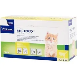 MILPRO für Kleine Katzen 4/10 mg 4 St. (0,5-2kg) Wurmkur