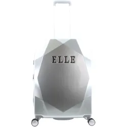 Koffer ELLE "ELLE", Gr. B/H/T: 3.5cm x 67cm x 28cm, silber (silberfarben), Koffer, mit vollständig gefüttertem Innenraum