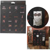 Schmuck-Adventskalender – 24 Überraschungsfächer mit Juwelen – Perfektes Geschenk zu Weihnachten – Luxus-Schmuckbox – Schwarz - Schwarz