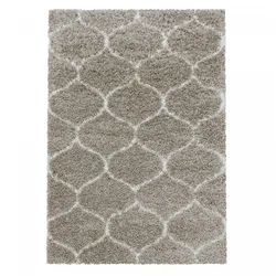 Stilvoller Designer Hochflor Teppich, Skandinavisches Flair, Flauschiger Teppich