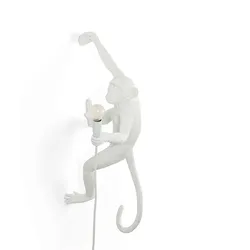 SELETTI - Monkey Hanging Wandleuchte Right Weiß