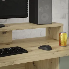 Forte Schreibtisch Net106 Holzoptik Salbei