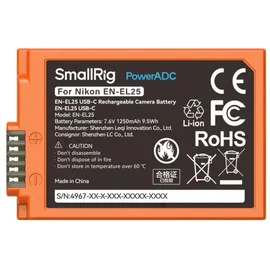 SmallRig 4967 EN-EL25 USB-C Kamera-Akku orange