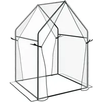 Outsunny Gewächshaus 90L x 90B x 145Hcm transparent | Gr.: onesize