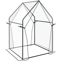 Outsunny Gewächshaus 90L x 90B x 145Hcm transparent | Gr.: onesize