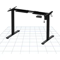 FLEXISPOT höhenverstellbarer Schreibtisch Gestell höhenverstellbarer Schreibtisch elektrisch mit starken Motor 2 teiligen Beinen EN1 Basic(Schwarz)
