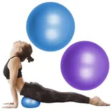 luxuskollektion Gymnastikball 25cm Soft Yoga Ball mit Strohhalm Blau-Lila