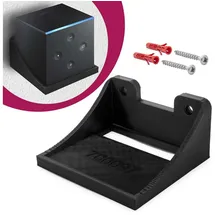 mobilefox Wand Halterung Schwarz passend für Amazon Fire TV Cube
