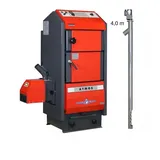 ATMOS Pelletkessel P40 Set Holznotbetrieb 4,0m Förderschnecke mit Brenner A45