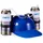 Relaxdays Trinkhelm 4 St. Blau/Schwarz/Transparent