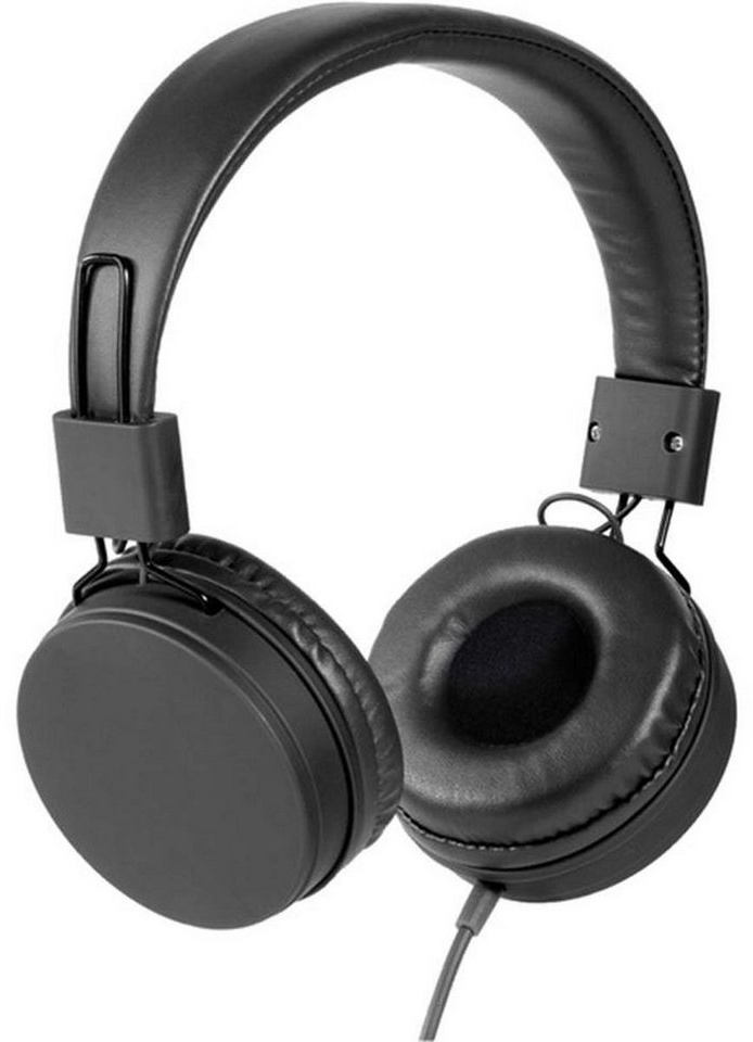 Vivanco Smartphone-Headset (VIVANCO On Ear Kopfhörer, Anpassbare, gepolsterte Kopfbügel, Neos) schwarz