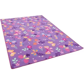 Snapstyle Kinder Spiel Teppich Schmetterling Lila 200x300cm