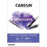 Canson Graduate - C400110378 Mix Media Papier Block, DIN A3, 20 Blatt,