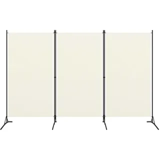 vidaXL 3-tlg. Raumteiler Weiß 260x180 cm