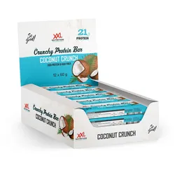 XXL Nutrition - Crunchy Protein Bar - Protein Riegel, Eiweißriegel - 12 Pack - Coconut - XXL Nutrition