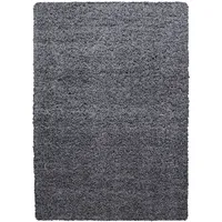 KADIMA DESIGN Teppich Waschbar Shaggy Uni Kuschelig Strapazierfähig Schlafzimmer Esszimmer Grau 160x230 cm OEKO-TEX Gekettelt – RHEIN von Kadima Design