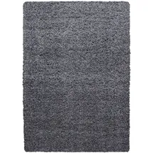 KADIMA DESIGN Teppich Waschbar Shaggy Uni Kuschelig Strapazierfähig Schlafzimmer Esszimmer Grau 160x230 cm OEKO-TEX Gekettelt – RHEIN von Kadima Design