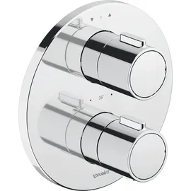 Duravit Thermostat Unterputzmodell Set rund für 2 Verbraucher Chrom Hochglanz TH4200008010