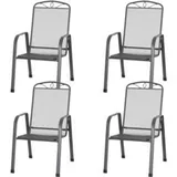 Siena Garden Elda Stapelsessel 4er Set anthrazit