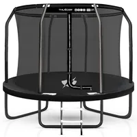 THUNDER Gartentrampolin mit Sicherheitsnetz & Leiter – Outdoor Trampolin für Kinder und Erwachsene – stabil & wetterfest (10 FT (305 cm))