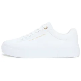 Tommy Hilfiger TH FOXING PLATFORM CANVAS Damen Weiß 36