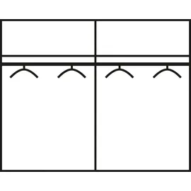 Rauch Schwebetürenschrank Memphis 225 x 210 x 62 cm Weiß
