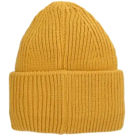 Antonio Winter Strickmütze Beanie mit Umschlag Gelb