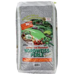Nord-Weiß-Perle Gartenkalk 25 kg, granuliert, Rasenkalk, Gärtnerkalk, Kalk für Garten