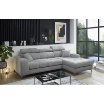 ed exciting design Ecksofa ED EXCITING DESIGN "Sydney L-Form mit Bettfunktion, Bettkasten, Kopfteilverstellung", grau (taupe), B:268cm H:86cm T:172cm, 92% Polyester, 8% Nylon, Sofas, Ecksofa, motorischer Sitztiefenverstellung, USB-Port & 2 Zierkissen, Topseller