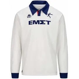Kappa Athens Kallithea FC Auswärtstrikot 2024/25 Weiß/Hellblau Herren langarm Gr. S