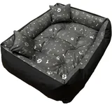 Dogs4Life Hundebett XXL | Wasserdicht, Outdoor-tauglich | Metall | Rechteckig, Einfarbig Silber | (115x95cm)