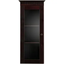 Home Affaire Hängevitrine HOME AFFAIRE "Cubrix, wahlweise mit oder ohne Glastür", braun (dunkelbraun), B:35cm H:85cm T:28cm, Massivholz, Schränke, aus schönem massivem Kiefernholz, Breite 35 cm, Höhe 85 cm