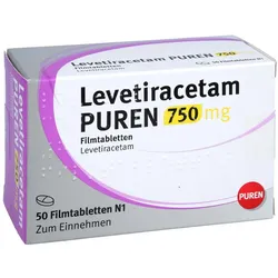 LEVETIRACETAM PUREN 750 mg Filmtabletten 50 St