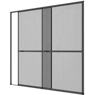 Insektenschutz-Alu-Doppelschiebetür Comfort 240x240 cm anthrazit