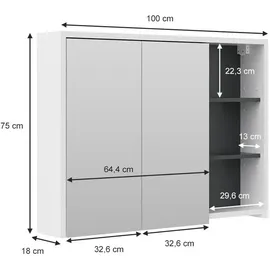 Vicco Viola 100 cm weiß