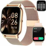 Smartwatch, Damen Herren Smartwatch, Fitness Tracker Uhr Smartwatch (Fitnessuhr mit Telefonfunktion 1,69" HD Voll Touchscreen Zoll,