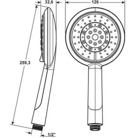 CORNAT Handbrause NERETO verchromt