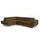 storez24 Eckcouch Textil 3-Sitzer Braun