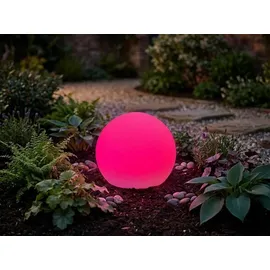 Trio Solar Außenleuchte Kunststoff Ø 20 cm inkl. 0,5 W LED Farbwechsler weiß