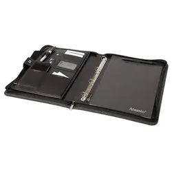 ALASSIO Schreibmappe A4 +Ringe anthrazit 46224 Recycl.PET