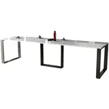 Endo-Moebel Esstisch, Weiß Hochglanz, Holzwerkstoff, Rechteckig,Rechteckig, 90x76x130 cm, Esszimmer, Tische, Esstische