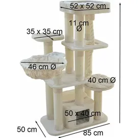 nanook shop Memphis Kratzbaum XXL 158 x 85 x 49 cm beige