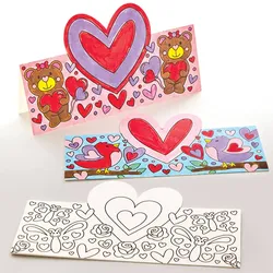 Pop-up-Karten mit Herzmotiv (Pro Set 10)