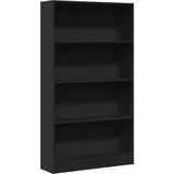 vidaXL Bücherregal Schwarz 80x24x143 cm Holzwerkstoff