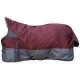 HKM Pferde-Regendecke HKM Highneckdecke Yukon 600D mit Polarfleece grau|rot 165 cm