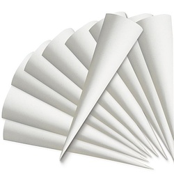 Schultüten-Rohlinge, weiß-grau, 70 cm, 10 Stück