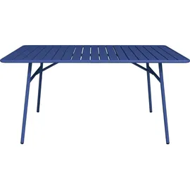 vente-unique Gartentisch 160 x 80 x 74,5 cm Dunkelblau